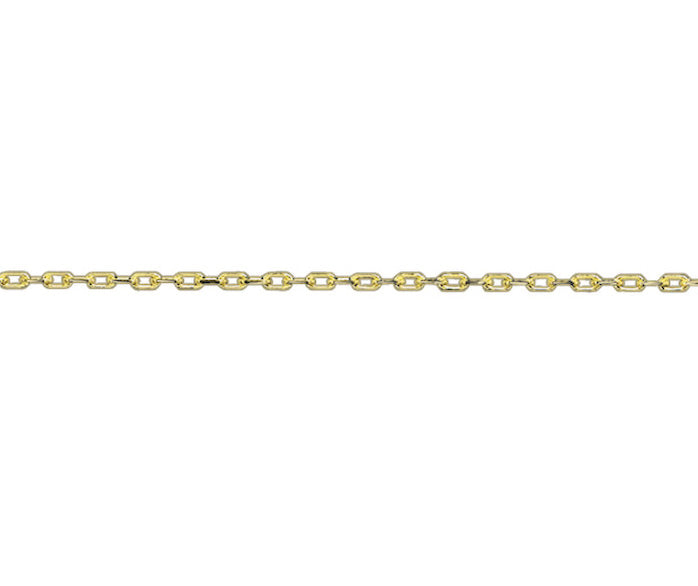 9ct Yellow Gold Fine Filed Trace Necklace
