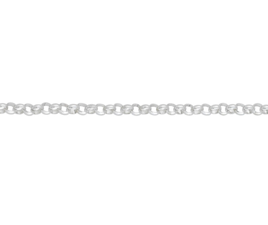 Silver Oval Belcher Ankle Charm Bracelet