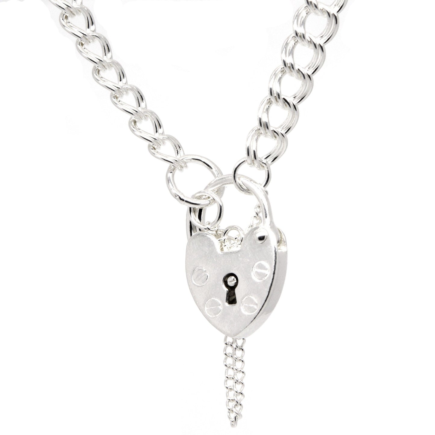 Double Link Charm Bracelet with Padlock - Perfectcharm