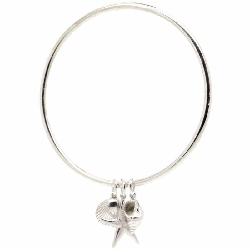 Charm Bracelet - Silver Bangle For Charms