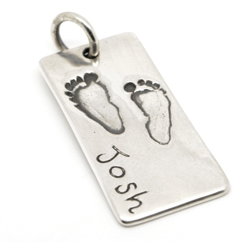 Footprint Rectangular Pendant or Key Fob - Perfectcharm - 3