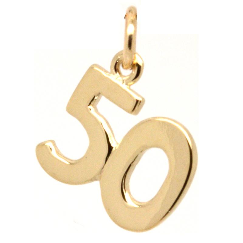 Charm - Gold Fifty Charm 50