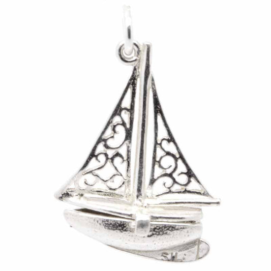 Gold Opening Sailing Boat Yacht Charm - Perfectcharm - 1