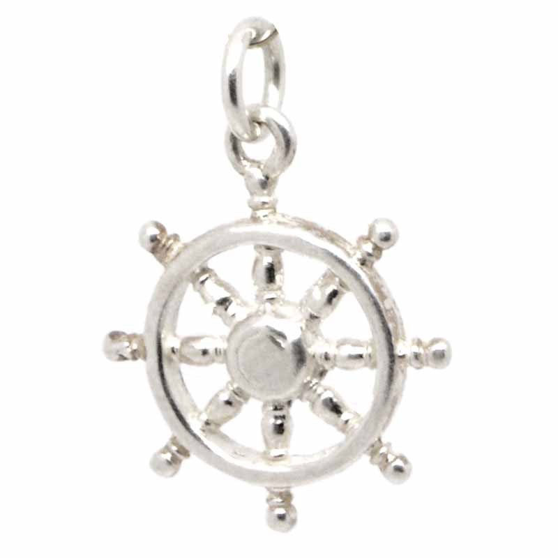 Gold Small Ship Wheel Charm - Perfectcharm - 2