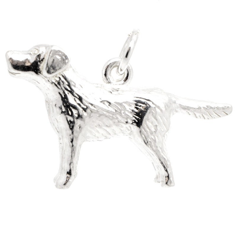 Labrador Dog Charm Silver Clip on clasp and carrier bead Perfectcharm
