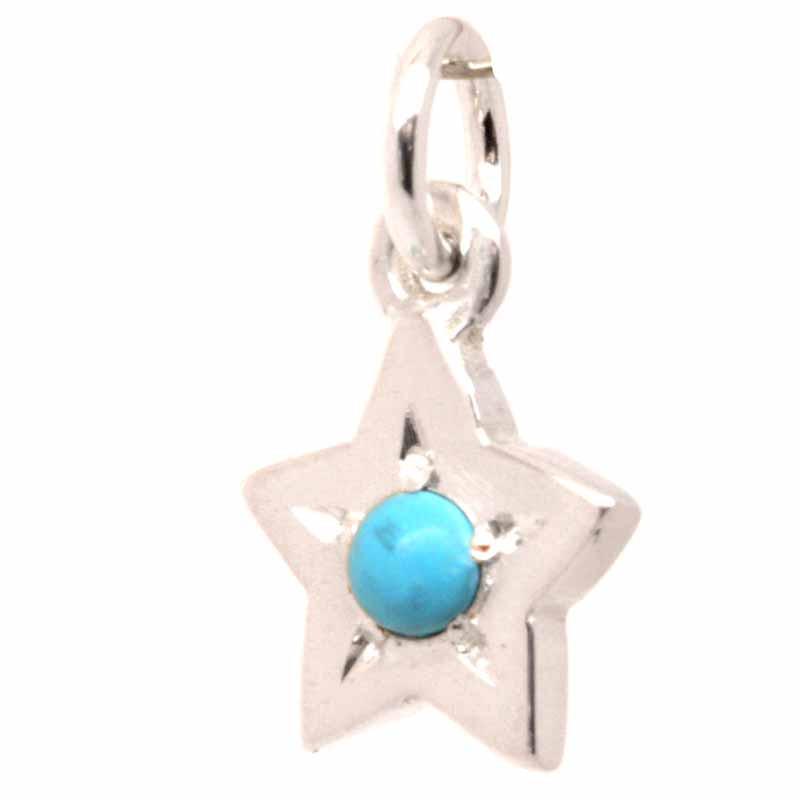 Charm - Silver Birthstone Star Charm