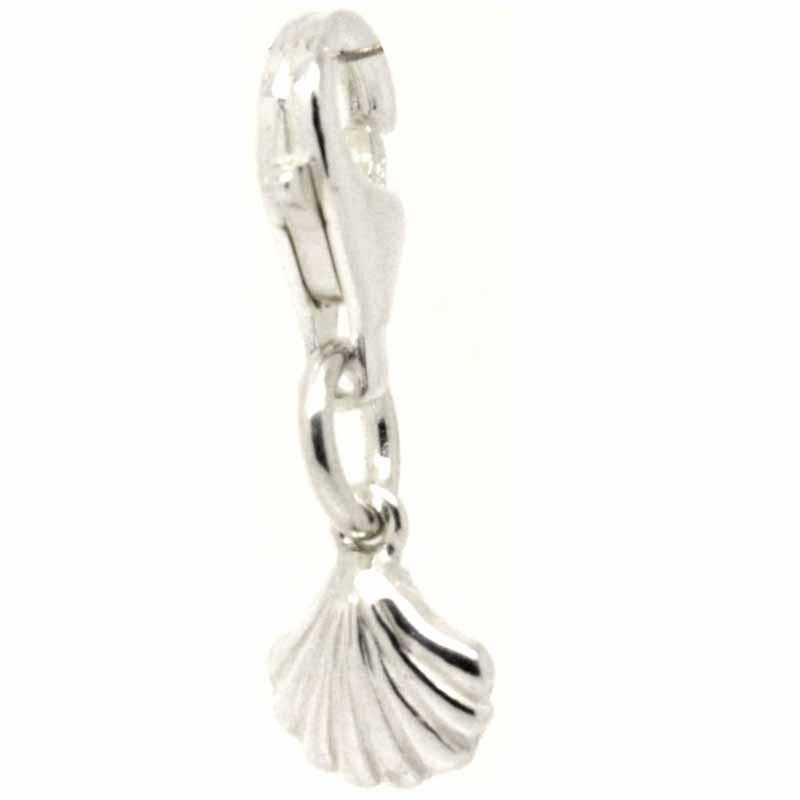 Charm - Silver Cockle Shell Charm Small