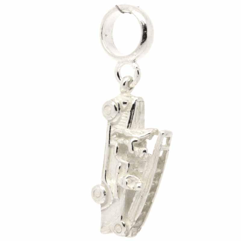 Charm - Silver Fire Engine Charm Old Style