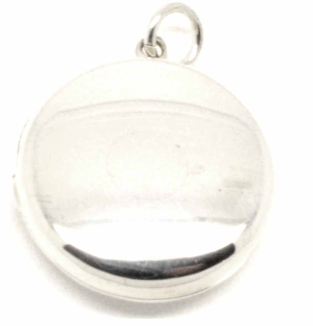Charm - Silver Locket Disc Shaped