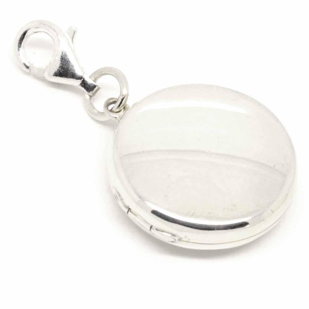 Charm - Silver Locket Disc Shaped