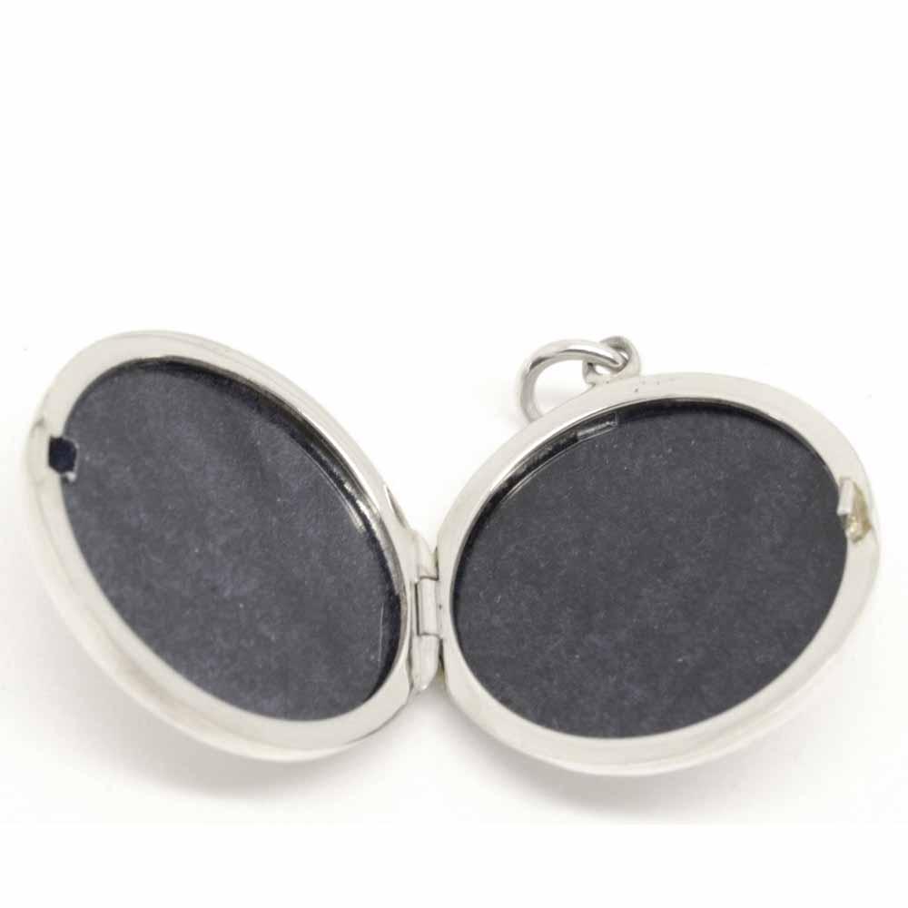 Charm - Silver Locket Disc Shaped