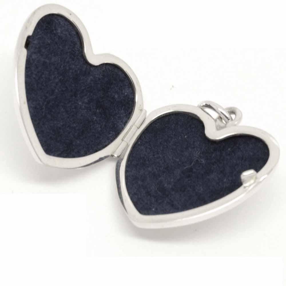 Charm - Silver Locket Large Heart Shaped