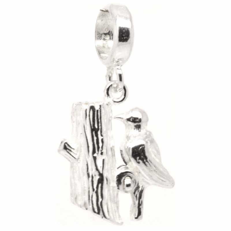 Charm - Silver Woodpecker Charm