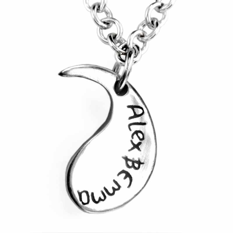 Yin Yan Pair of Fingerprint charms for friendship, twins or soulmates. - Perfectcharm - 4