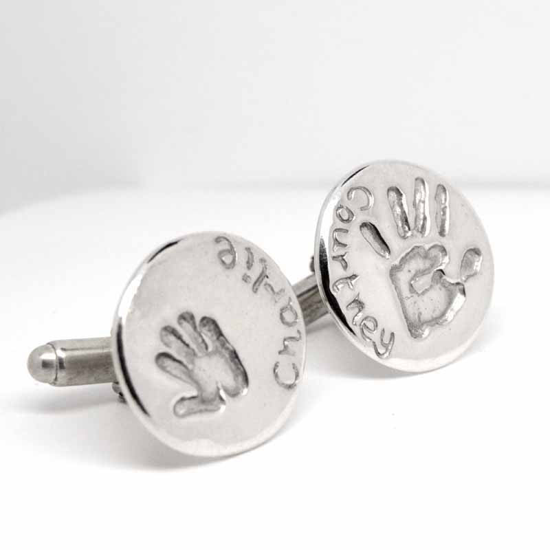 Disc Handprint Cufflinks - Perfectcharm