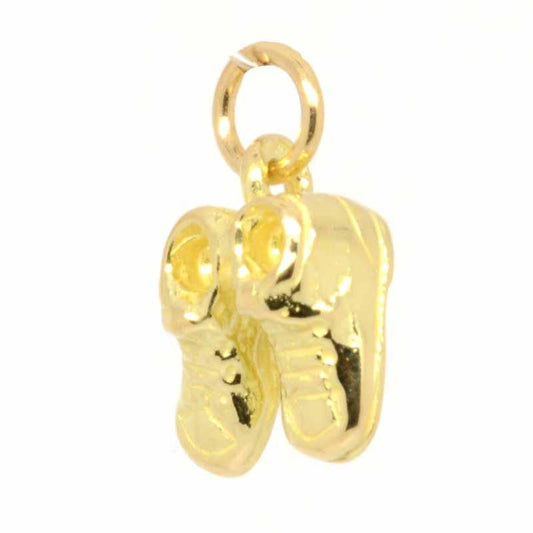 Gold Charm - Gold Baby Bootees Charm