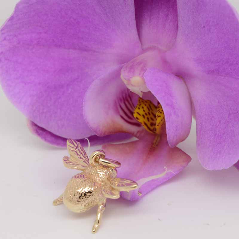 Gold Bumble Bee Charm - Perfectcharm - 3