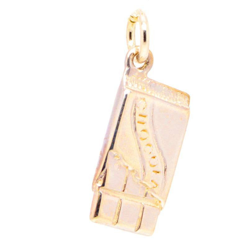 Gold Chocolate Bar Charm 9ct Yellow, Rose and White Gold 18ct Gold