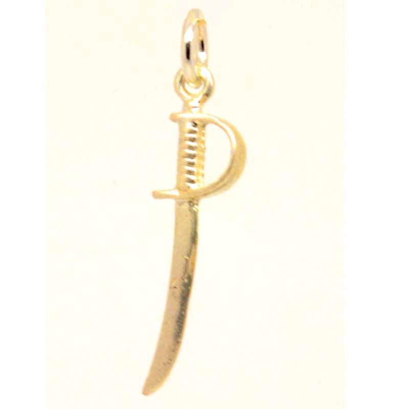 Gold Charm - Gold Cutlass Sword Charm