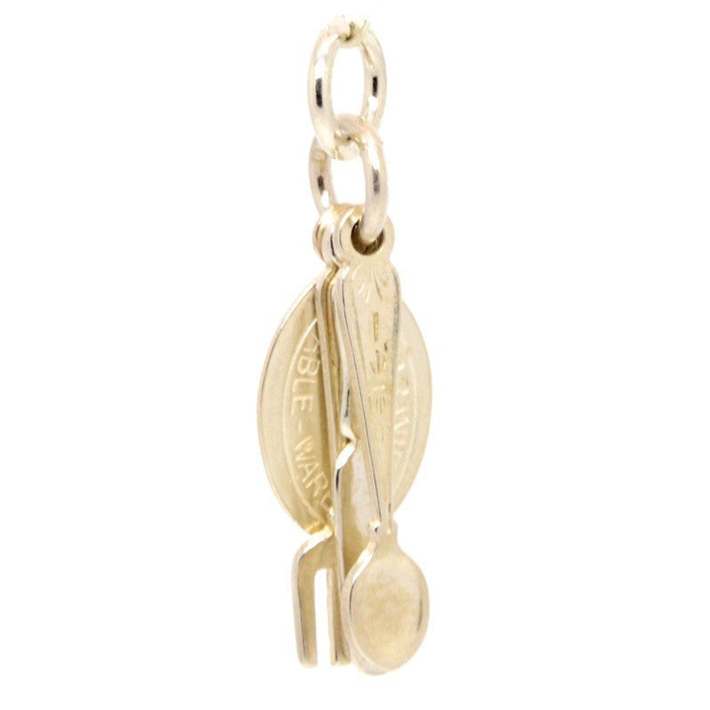 Gold Cutlery Charm 9ct Yellow, Rose and White Gold 18ct Gold 18ct Yellow Gold / with Necklace 16-18 Adjuster Chain 18ct Yellow Gold