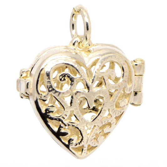 Gold Filigree Heart Charm - Perfectcharm - 1