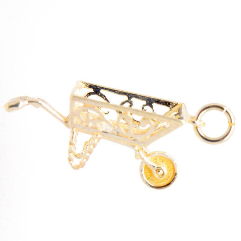 Gold Filigree wheelbarrow Charm - Perfectcharm - 1