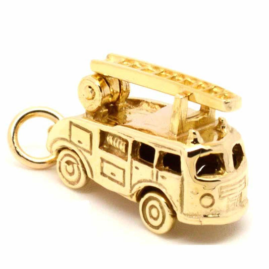 Gold Charm - Gold Fire Engine Charm