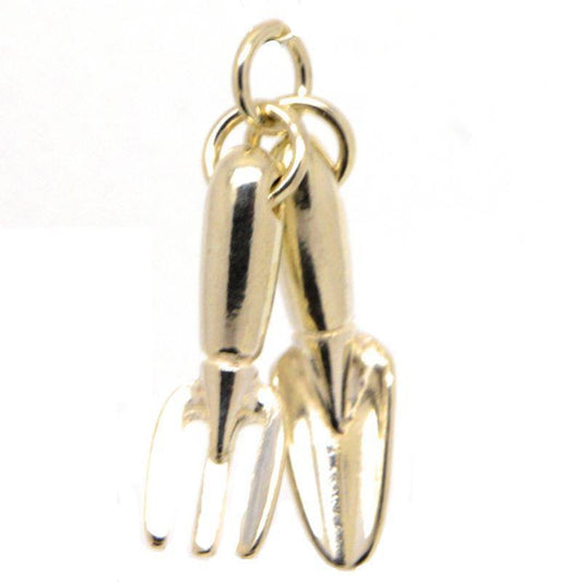Gold Garden Trowel and Fork Charm - Perfectcharm - 1