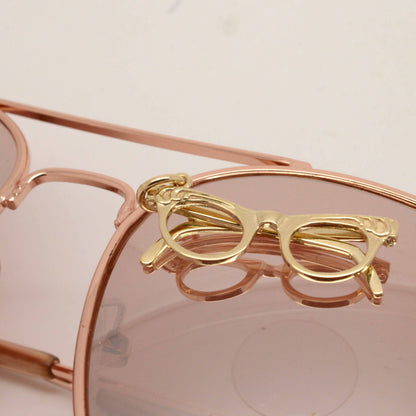 Gold Charm - Gold Glasses Charm