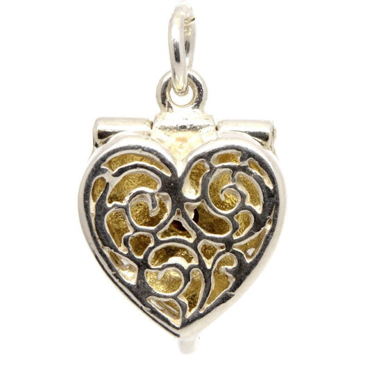 Gold Heart-Shaped-Ring Box charm - Perfectcharm - 1