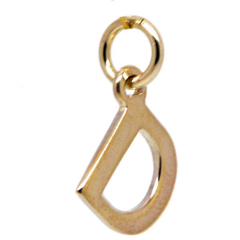 Solid gold sales initial charms