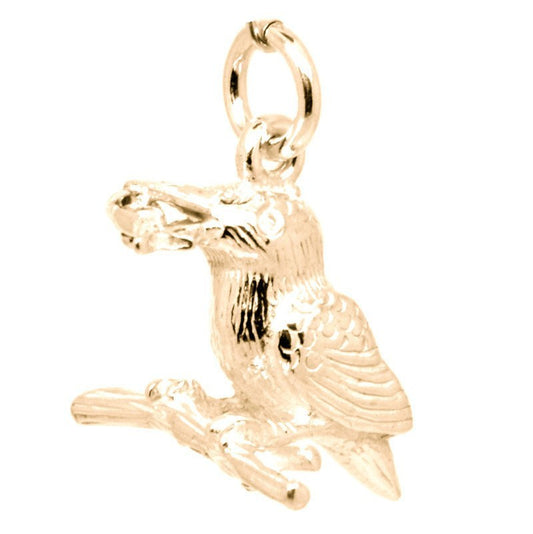 Gold Kingfisher Charm - Perfectcharm - 1