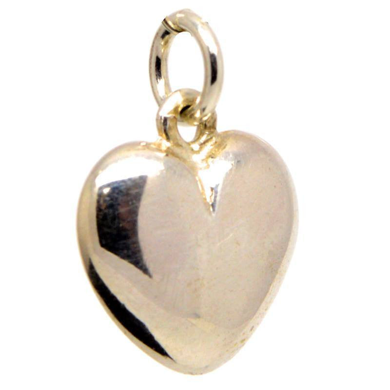Gold Large Heart Charm 9ct Yellow Rose and White Gold 18ct Gold