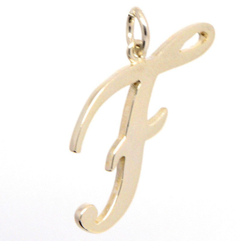 Gold Large Italic F Charm - Perfectcharm - 1