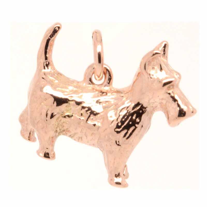 Gold Charm - Gold Large Scottie Dog Charm