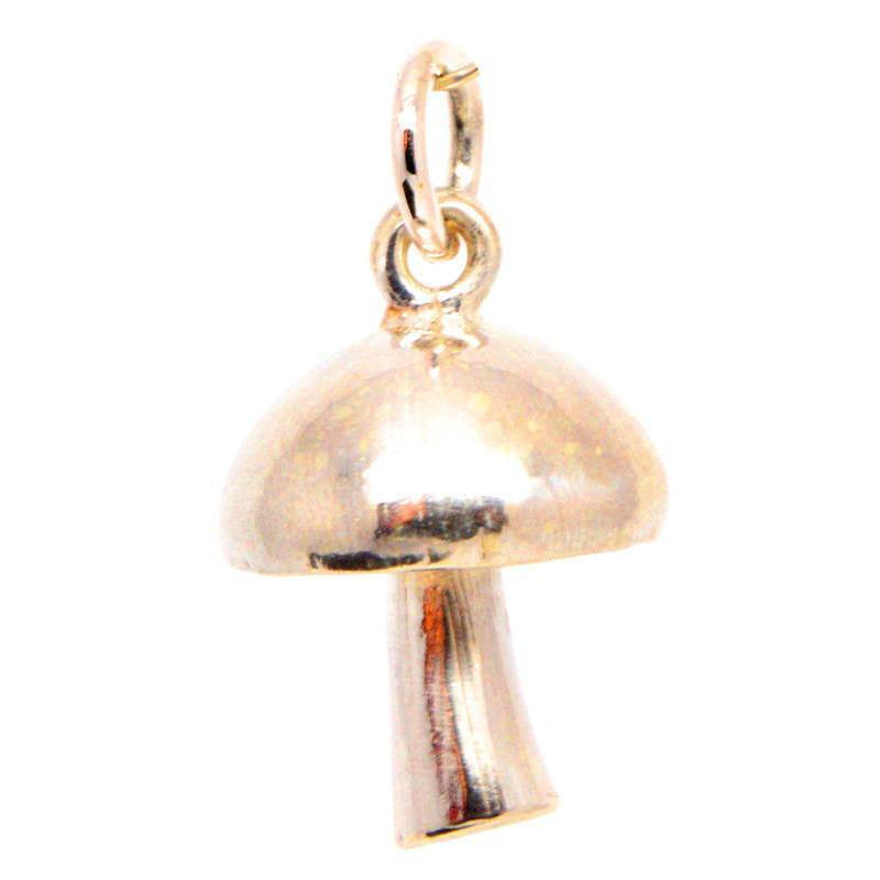 Gold Mushroom or Toadstool Charm - Perfectcharm - 1