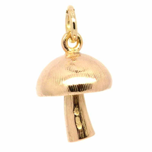 Gold Charm - Gold Mushroom Or Toadstool Charm