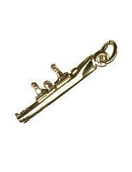 Gold Navy Frigate Ship Charm - Perfectcharm - 1