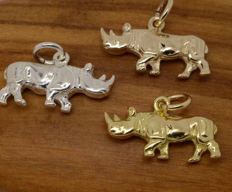 Gold Rhino Charm - Perfectcharm - 4