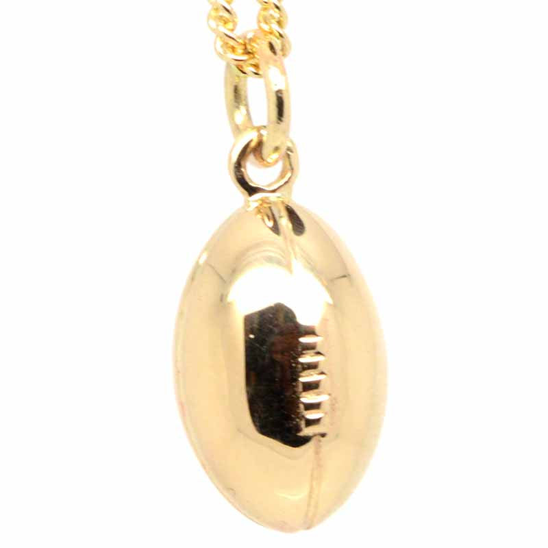 Gold Rugby Ball Charm - Perfectcharm - 1