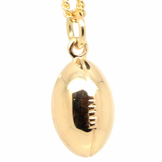 Gold Rugby Ball Charm - Perfectcharm - 1