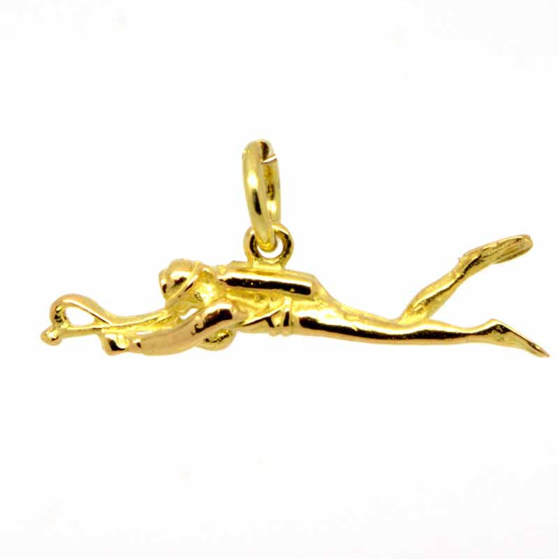 Gold Scuba Diver Charm - Perfectcharm - 1