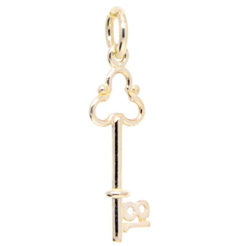 Gold Small 18th Birthday Key Charm - Perfectcharm - 1