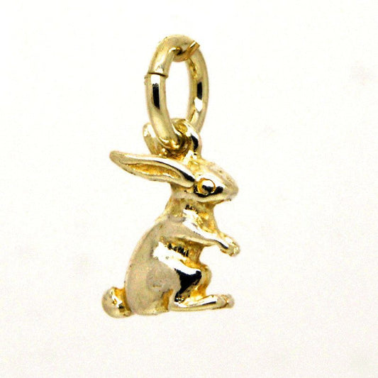 Gold Small Bunny Rabbit Charm - Perfectcharm - 1