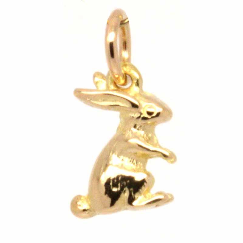 Gold Charm - Gold Small Bunny Rabbit Charm