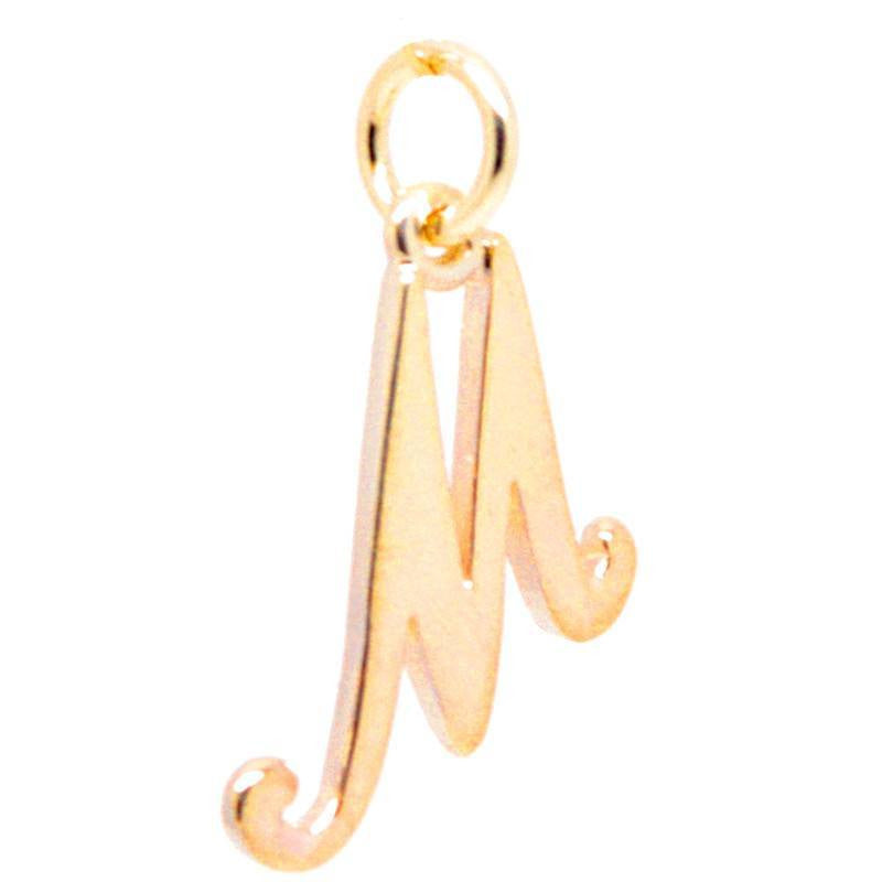 Gold Small Italic M Charm - Perfectcharm - 1