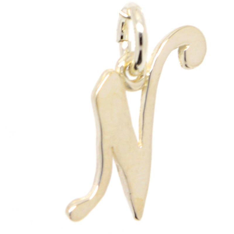 Gold Small Italic N Charm - Perfectcharm - 1