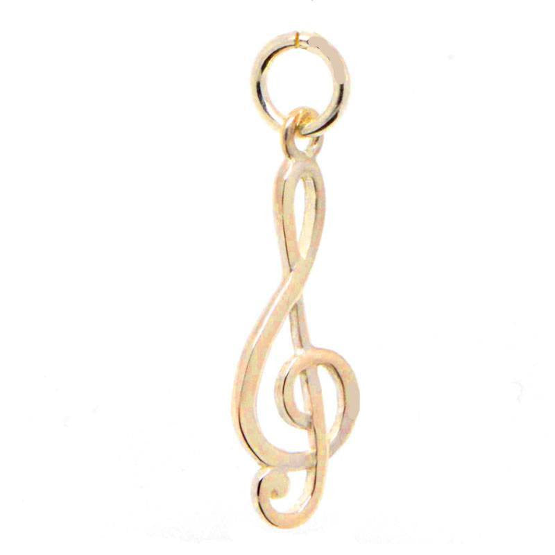 White gold treble clef 2025 necklace