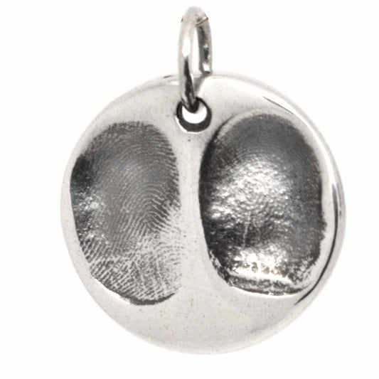 Print Jewellery - Silver Fingerprint Disc Pendant