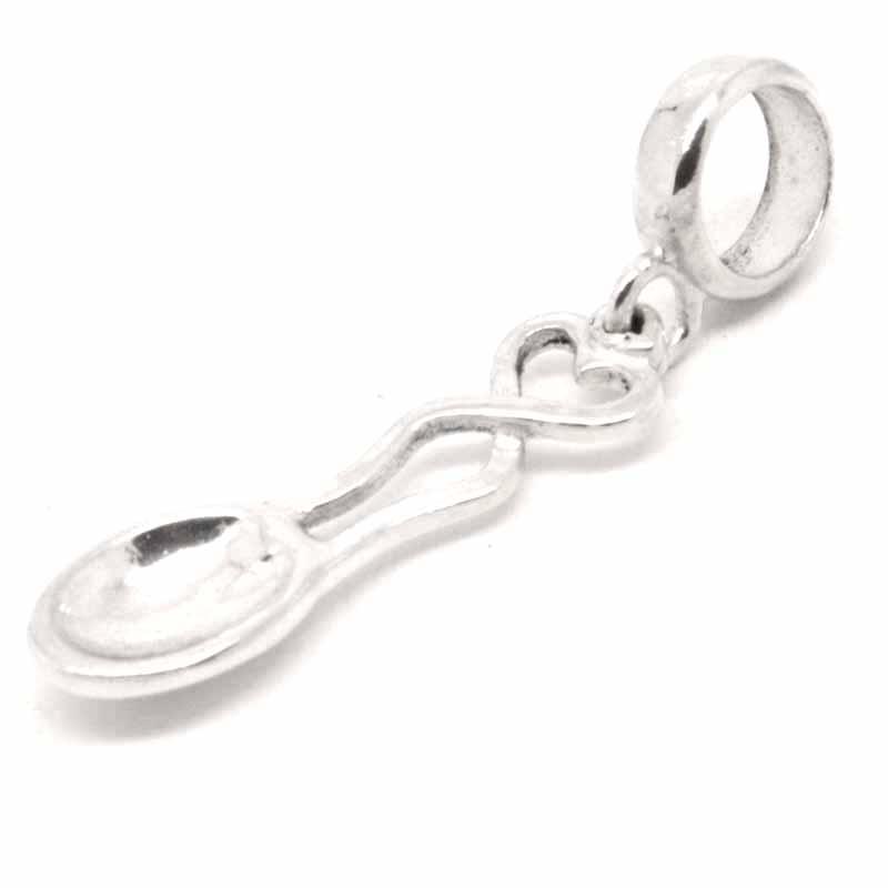 Stock - Silver Celtic Love Spoon Charm